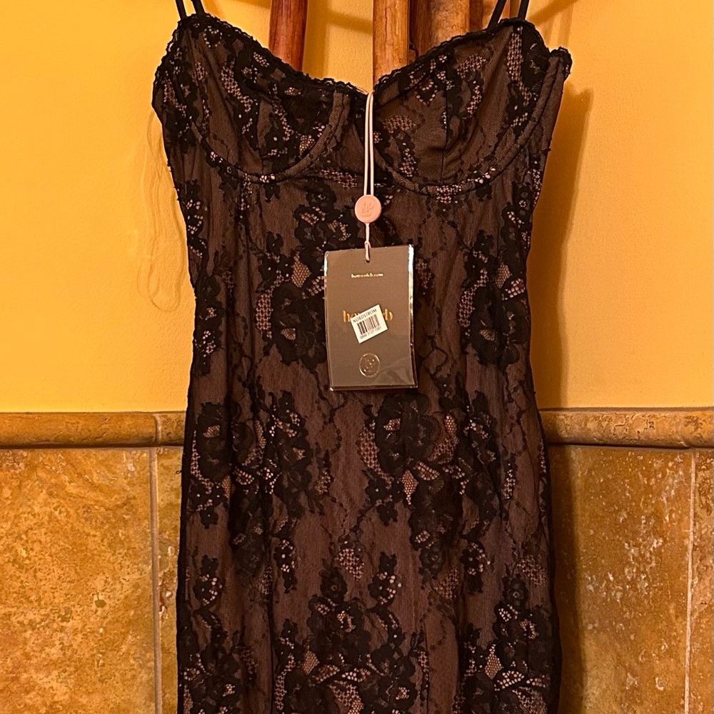 House of CD black lace dress small
